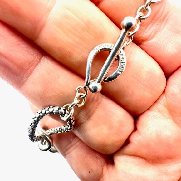 Michael Dawkins Sterling Silver Amethyst Pearl Necklace 17 Inch 70 Grams - Picture 3 of 4